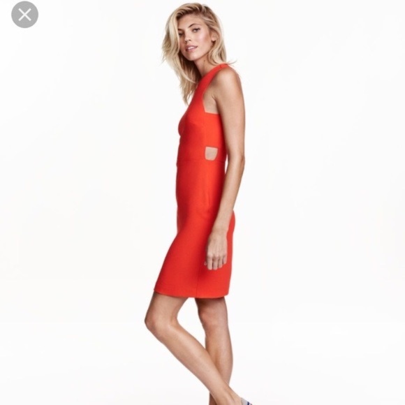 NWOT - H&M sleeveless cutout sides red dress - Picture 1 of 7